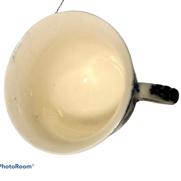 Vintage Oriental Flow Blue Mini Tea Cup Saucer Set Porcelain Japan Crazing 2.5" - Picture 9 of 9